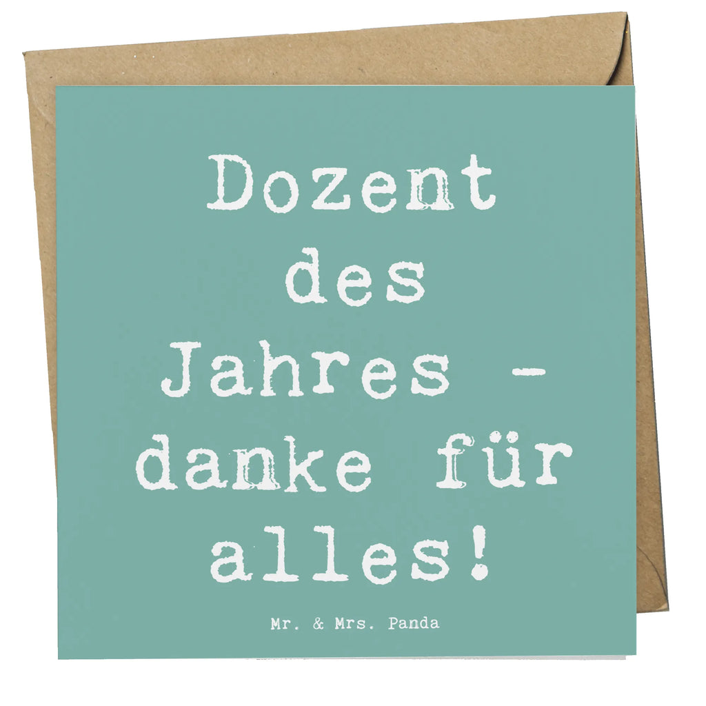 Deluxe Karte Dozent des Jahres - danke für alles! Karte, Grußkarte, Klappkarte, Einladungskarte, Glückwunschkarte, Hochzeitskarte, Geburtstagskarte, Hochwertige Grußkarte, Hochwertige Klappkarte