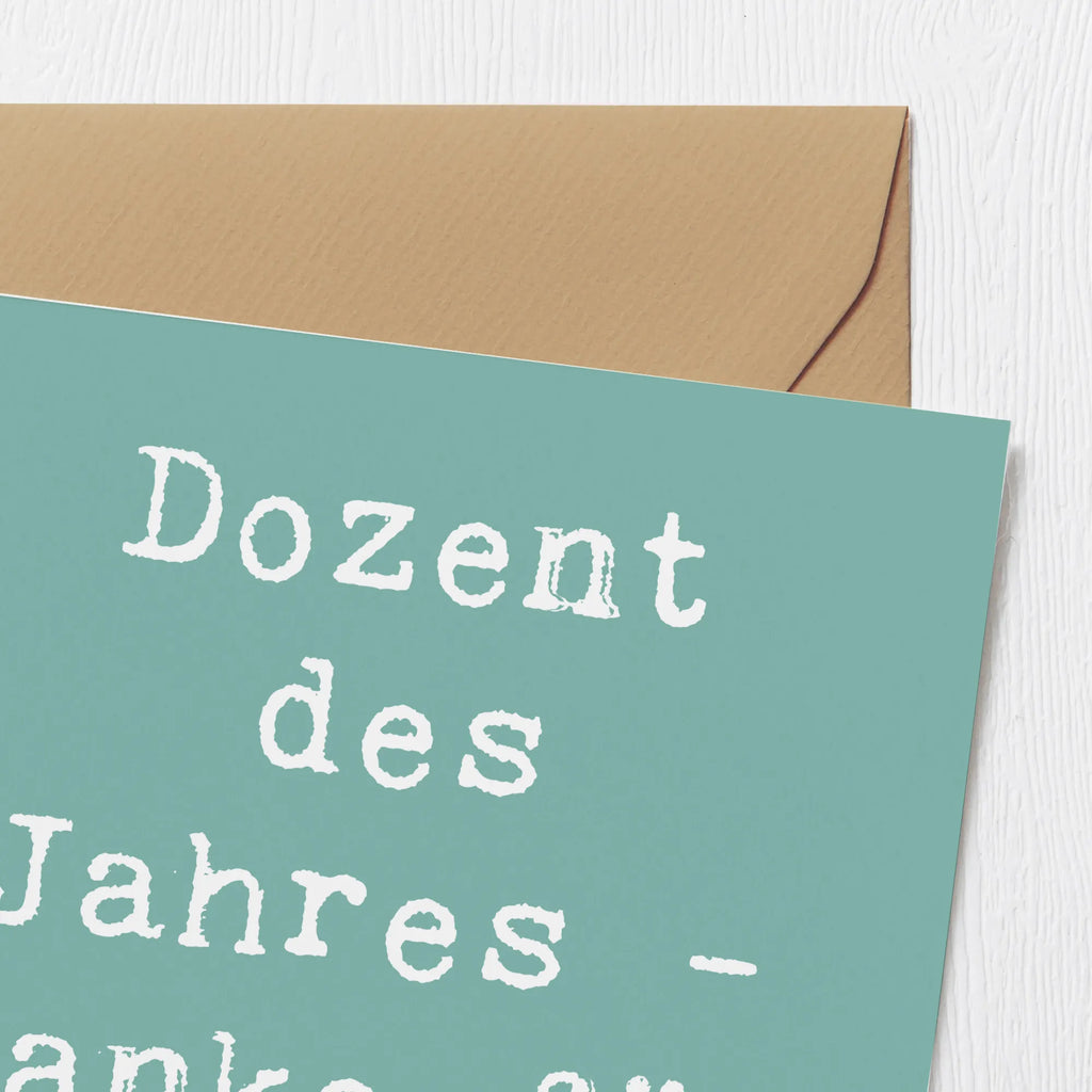 Deluxe Karte Dozent des Jahres - danke für alles! Karte, Grußkarte, Klappkarte, Einladungskarte, Glückwunschkarte, Hochzeitskarte, Geburtstagskarte, Hochwertige Grußkarte, Hochwertige Klappkarte