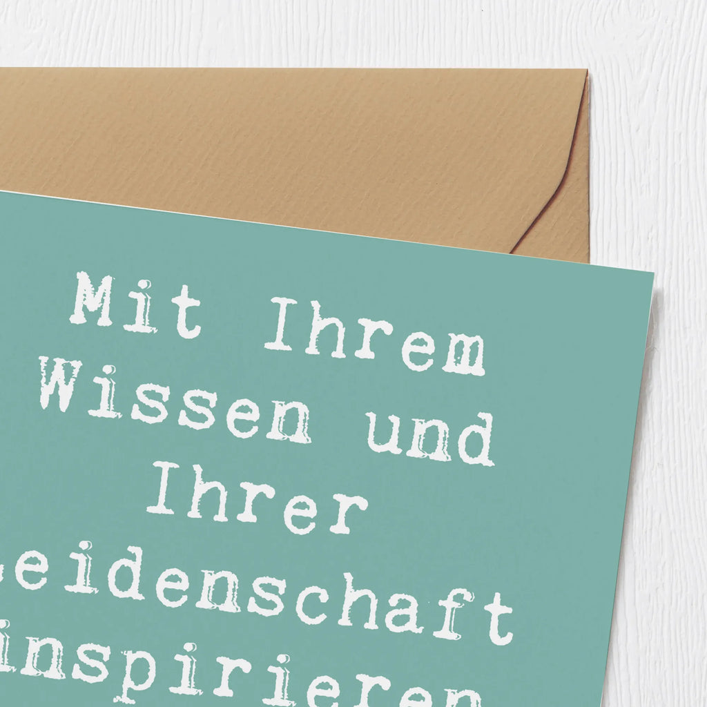 Deluxe Karte Mit Ihrem Wissen und Ihrer Leidenschaft inspirieren Sie uns alle, Professor. Karte, Grußkarte, Klappkarte, Einladungskarte, Glückwunschkarte, Hochzeitskarte, Geburtstagskarte, Hochwertige Grußkarte, Hochwertige Klappkarte