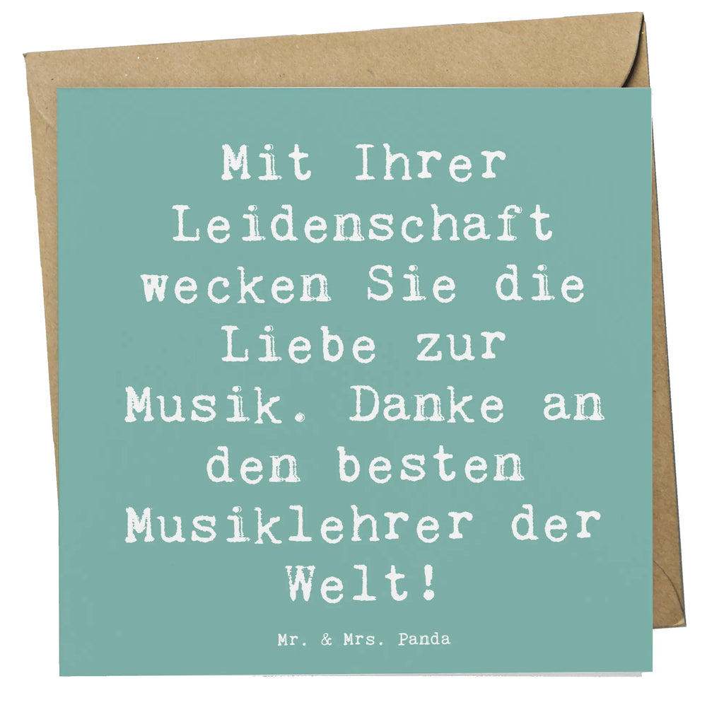 Deluxe Karte Mit Ihrer Leidenschaft wecken Sie die Liebe zur Musik. Danke an den besten Musiklehrer der Welt! Karte, Grußkarte, Klappkarte, Einladungskarte, Glückwunschkarte, Hochzeitskarte, Geburtstagskarte, Hochwertige Grußkarte, Hochwertige Klappkarte