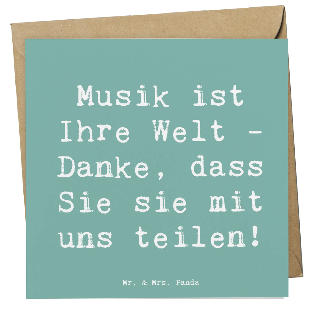 Deluxe Karte Musik ist Ihre Welt - Danke, dass Sie sie mit uns teilen! Karte, Grußkarte, Klappkarte, Einladungskarte, Glückwunschkarte, Hochzeitskarte, Geburtstagskarte, Hochwertige Grußkarte, Hochwertige Klappkarte