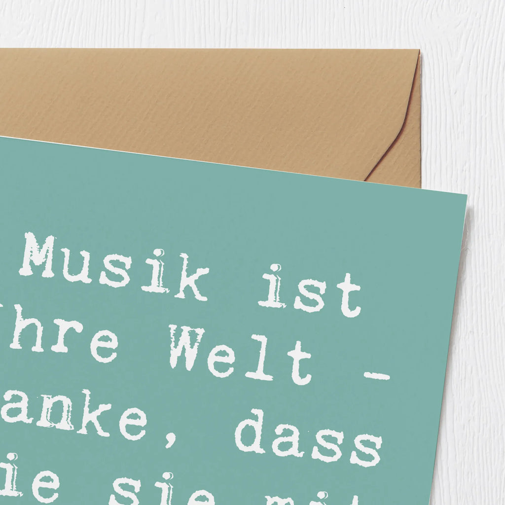 Deluxe Karte Musik ist Ihre Welt - Danke, dass Sie sie mit uns teilen! Karte, Grußkarte, Klappkarte, Einladungskarte, Glückwunschkarte, Hochzeitskarte, Geburtstagskarte, Hochwertige Grußkarte, Hochwertige Klappkarte