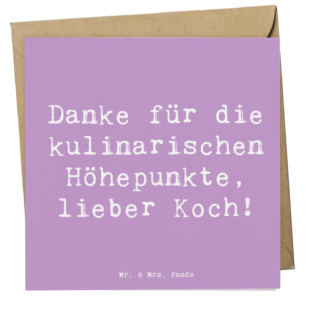 Deluxe Karte Danke für die kulinarischen Höhepunkte, lieber Koch! Karte, Grußkarte, Klappkarte, Einladungskarte, Glückwunschkarte, Hochzeitskarte, Geburtstagskarte, Hochwertige Grußkarte, Hochwertige Klappkarte