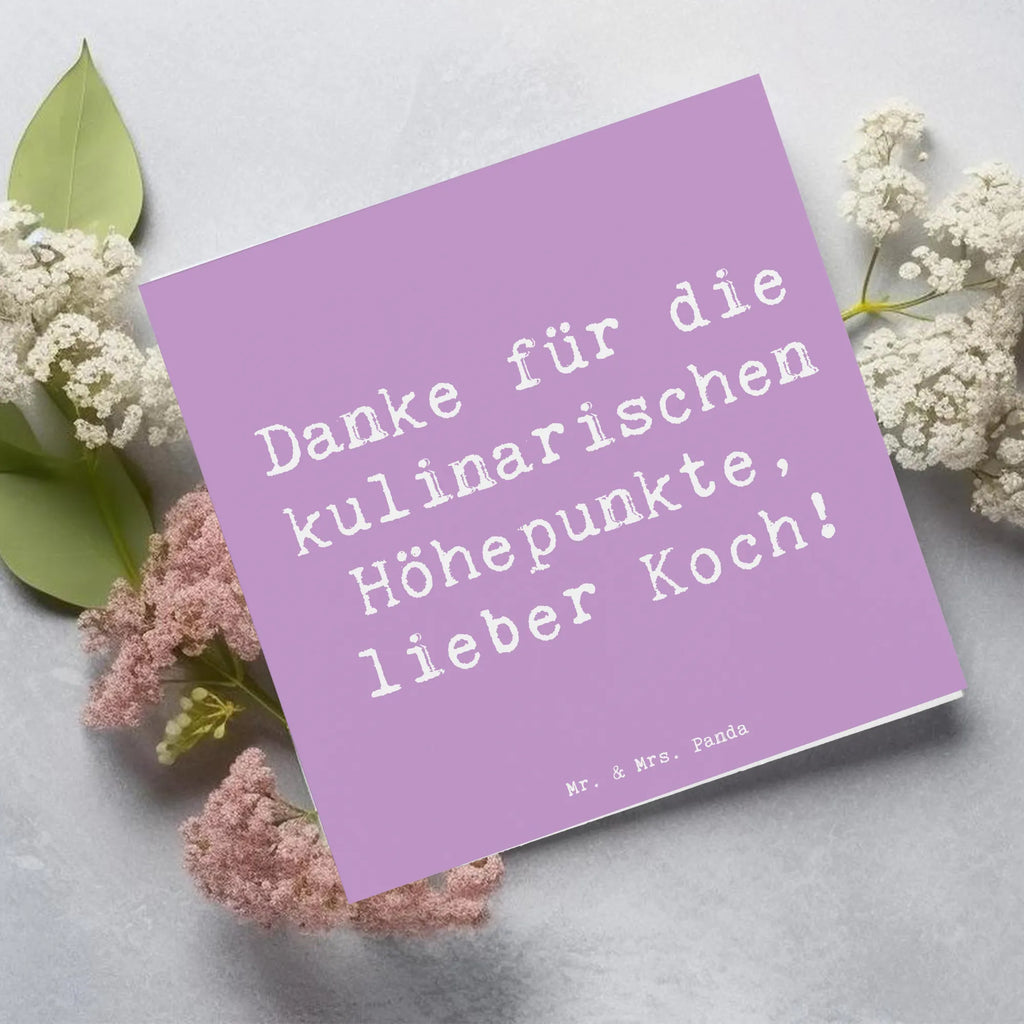 Deluxe Karte Danke für die kulinarischen Höhepunkte, lieber Koch! Karte, Grußkarte, Klappkarte, Einladungskarte, Glückwunschkarte, Hochzeitskarte, Geburtstagskarte, Hochwertige Grußkarte, Hochwertige Klappkarte