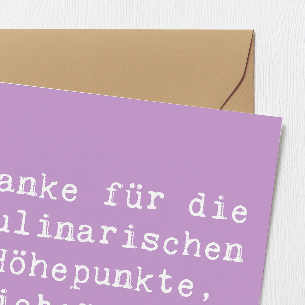 Deluxe Karte Danke für die kulinarischen Höhepunkte, lieber Koch! Karte, Grußkarte, Klappkarte, Einladungskarte, Glückwunschkarte, Hochzeitskarte, Geburtstagskarte, Hochwertige Grußkarte, Hochwertige Klappkarte