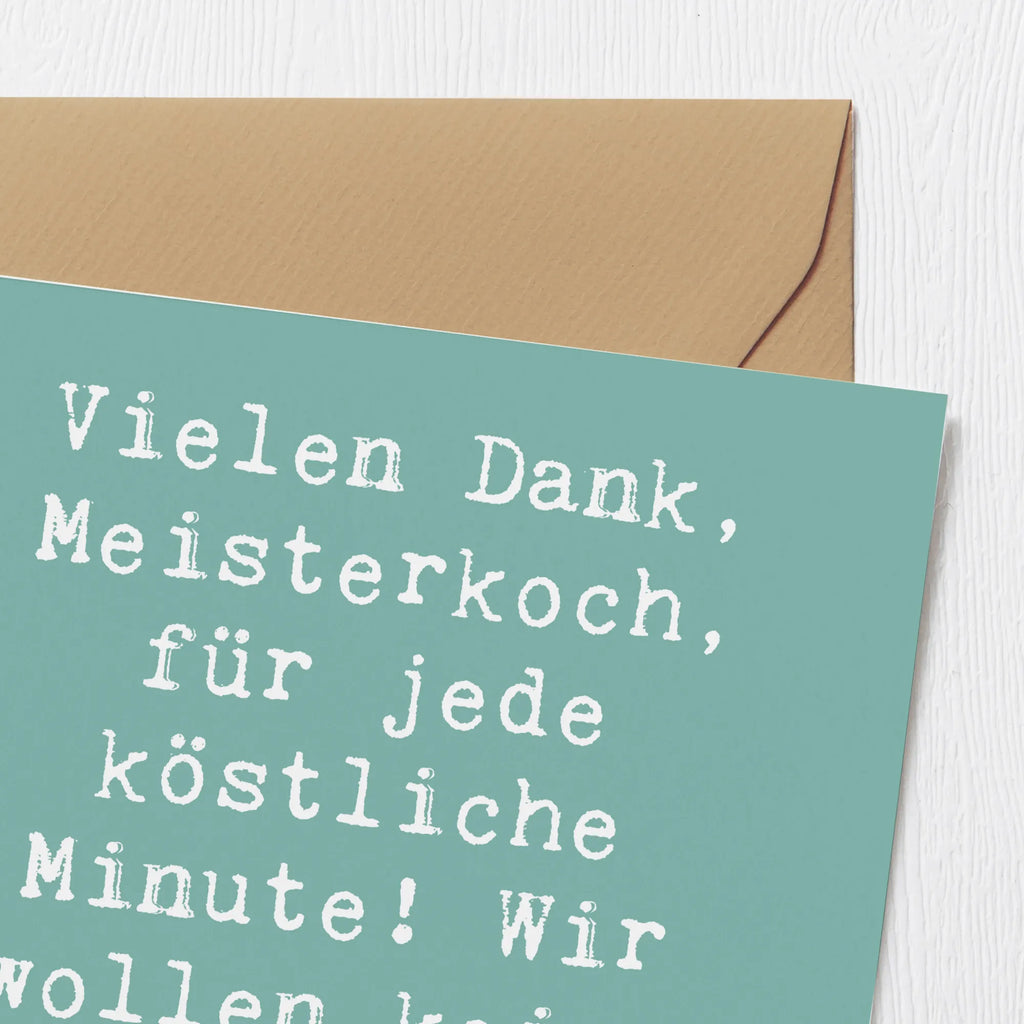 Deluxe Karte Spruch Danke Koch Karte, Grußkarte, Klappkarte, Einladungskarte, Glückwunschkarte, Hochzeitskarte, Geburtstagskarte, Hochwertige Grußkarte, Hochwertige Klappkarte