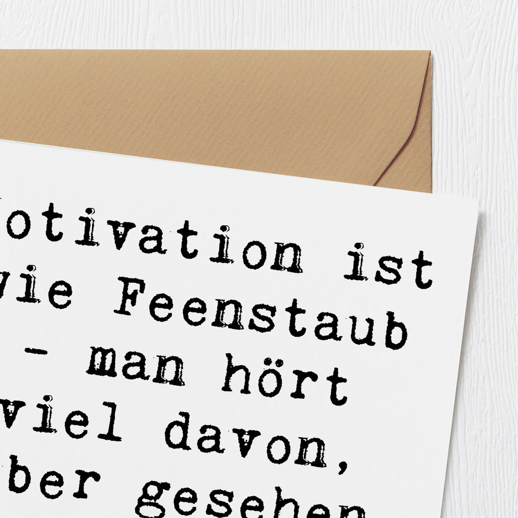 Deluxe Karte Spruch Magische Motivation Karte, Grußkarte, Klappkarte, Einladungskarte, Glückwunschkarte, Hochzeitskarte, Geburtstagskarte, Hochwertige Grußkarte, Hochwertige Klappkarte