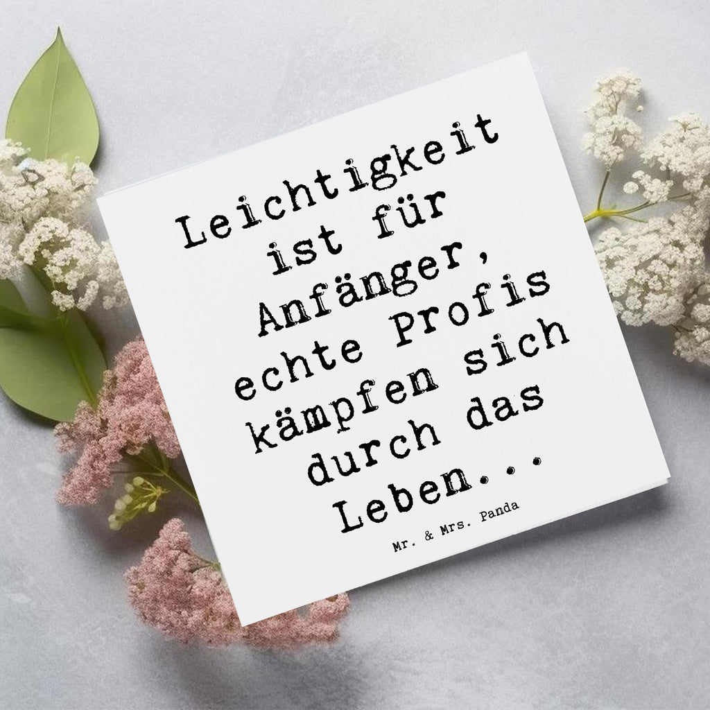 Deluxe Karte Spruch Leichtigkeit für Profis Karte, Grußkarte, Klappkarte, Einladungskarte, Glückwunschkarte, Hochzeitskarte, Geburtstagskarte, Hochwertige Grußkarte, Hochwertige Klappkarte