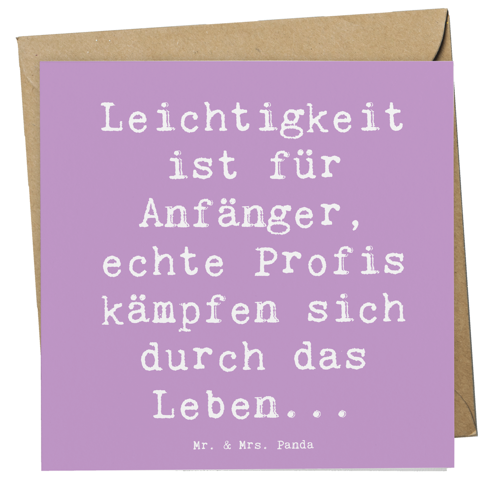 Deluxe Karte Spruch Leichtigkeit für Profis Karte, Grußkarte, Klappkarte, Einladungskarte, Glückwunschkarte, Hochzeitskarte, Geburtstagskarte, Hochwertige Grußkarte, Hochwertige Klappkarte