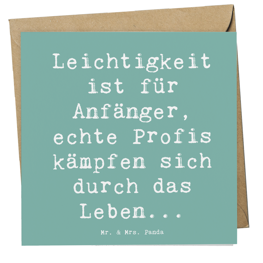 Deluxe Karte Spruch Leichtigkeit für Profis Karte, Grußkarte, Klappkarte, Einladungskarte, Glückwunschkarte, Hochzeitskarte, Geburtstagskarte, Hochwertige Grußkarte, Hochwertige Klappkarte