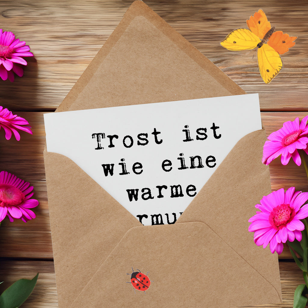 Deluxe Karte Spruch Trost Umarmung Karte, Grußkarte, Klappkarte, Einladungskarte, Glückwunschkarte, Hochzeitskarte, Geburtstagskarte, Hochwertige Grußkarte, Hochwertige Klappkarte