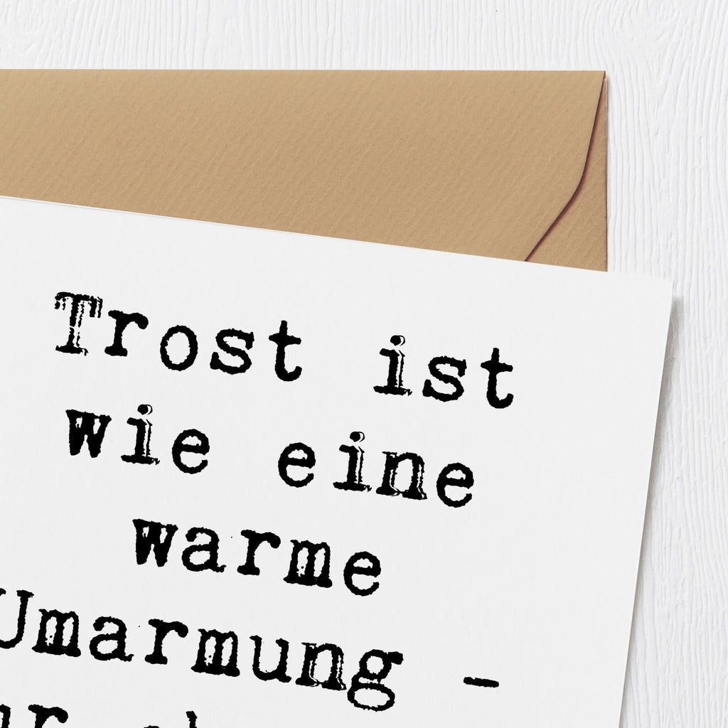 Deluxe Karte Spruch Trost Umarmung Karte, Grußkarte, Klappkarte, Einladungskarte, Glückwunschkarte, Hochzeitskarte, Geburtstagskarte, Hochwertige Grußkarte, Hochwertige Klappkarte