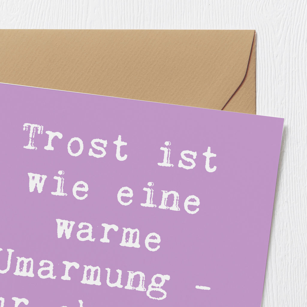 Deluxe Karte Spruch Trost Umarmung Karte, Grußkarte, Klappkarte, Einladungskarte, Glückwunschkarte, Hochzeitskarte, Geburtstagskarte, Hochwertige Grußkarte, Hochwertige Klappkarte