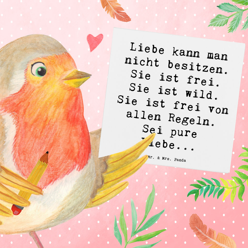 Deluxe Karte Spruch Liebe und Freiheit Karte, Grußkarte, Klappkarte, Einladungskarte, Glückwunschkarte, Hochzeitskarte, Geburtstagskarte, Hochwertige Grußkarte, Hochwertige Klappkarte