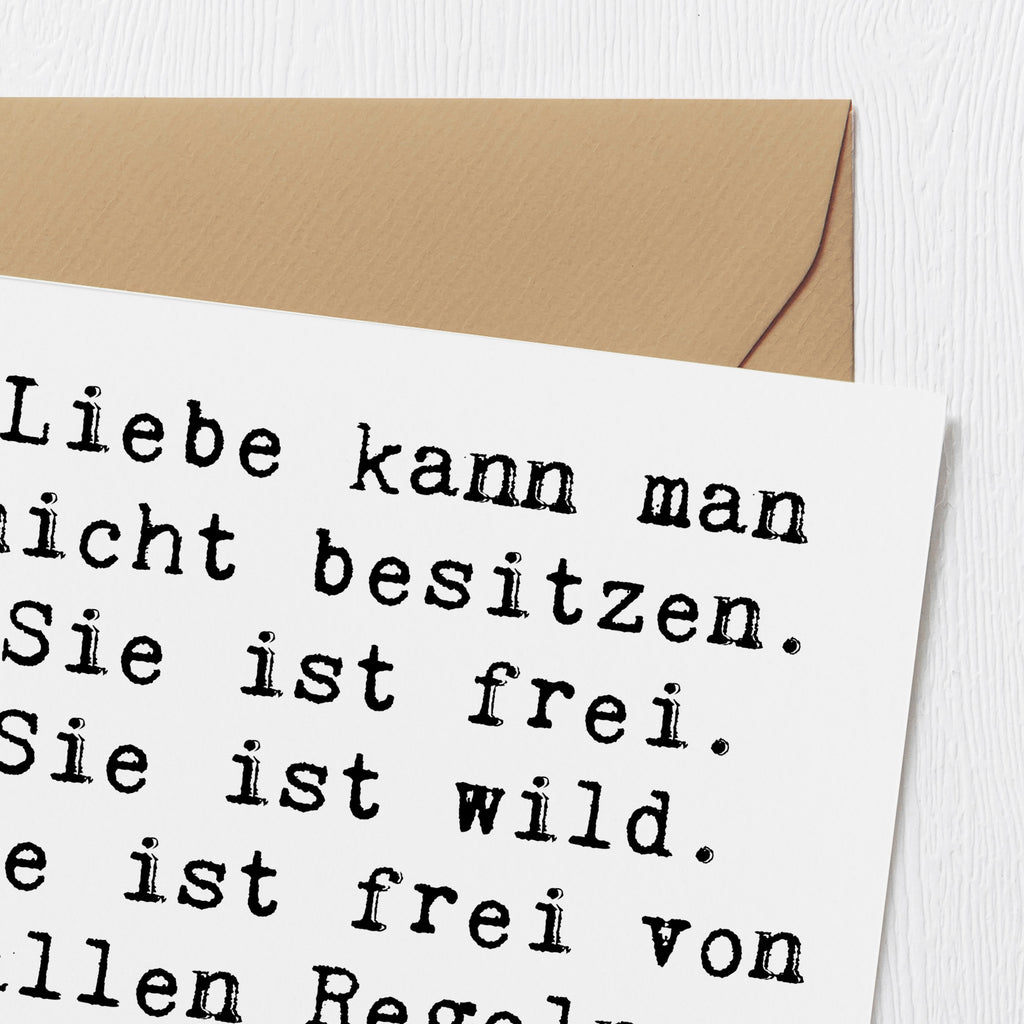 Deluxe Karte Spruch Liebe und Freiheit Karte, Grußkarte, Klappkarte, Einladungskarte, Glückwunschkarte, Hochzeitskarte, Geburtstagskarte, Hochwertige Grußkarte, Hochwertige Klappkarte