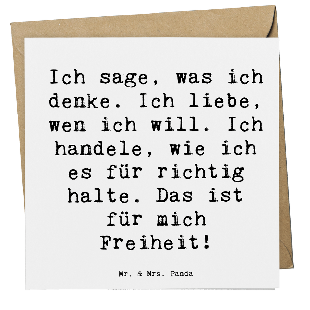 Deluxe Karte Spruch Freiheit Leben Karte, Grußkarte, Klappkarte, Einladungskarte, Glückwunschkarte, Hochzeitskarte, Geburtstagskarte, Hochwertige Grußkarte, Hochwertige Klappkarte