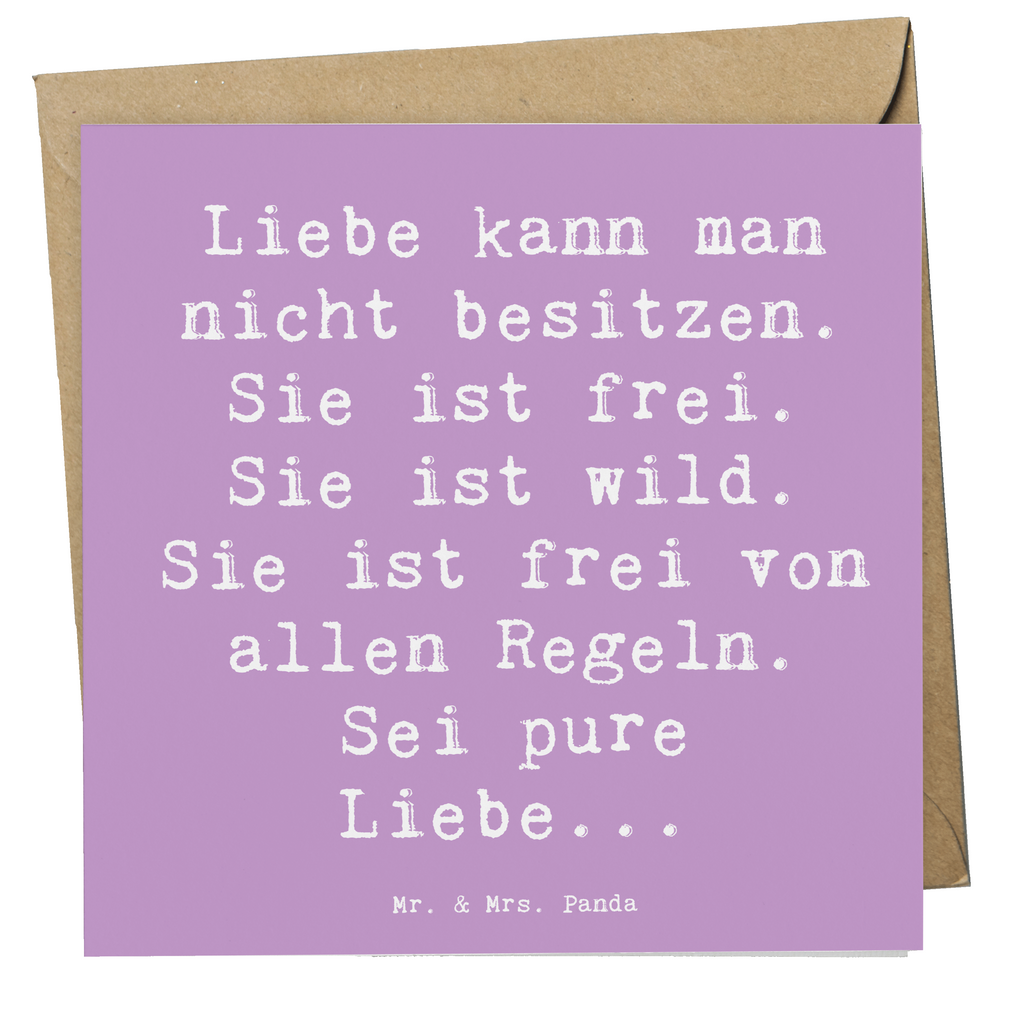 Deluxe Karte Spruch Liebe und Freiheit Karte, Grußkarte, Klappkarte, Einladungskarte, Glückwunschkarte, Hochzeitskarte, Geburtstagskarte, Hochwertige Grußkarte, Hochwertige Klappkarte