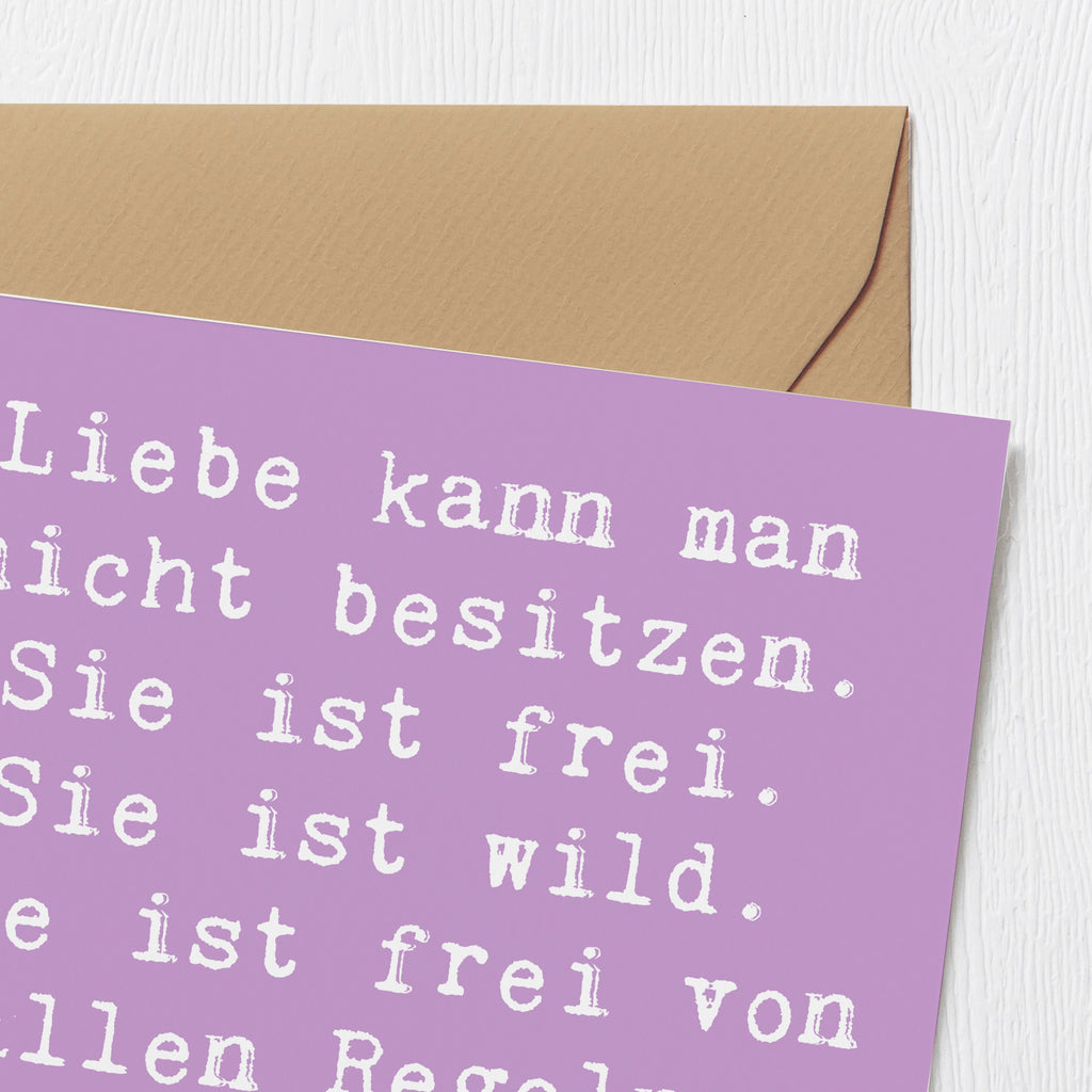 Deluxe Karte Spruch Liebe und Freiheit Karte, Grußkarte, Klappkarte, Einladungskarte, Glückwunschkarte, Hochzeitskarte, Geburtstagskarte, Hochwertige Grußkarte, Hochwertige Klappkarte