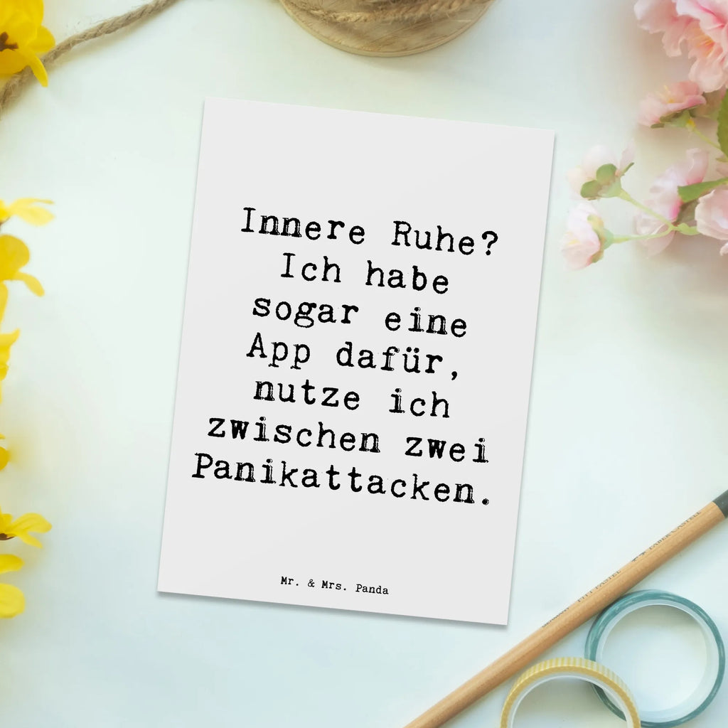 Postkarte Spruch Innere Ruhe Postkarte, Karte, Geschenkkarte, Grußkarte, Einladung, Ansichtskarte, Geburtstagskarte, Einladungskarte, Dankeskarte, Ansichtskarten, Einladung Geburtstag, Einladungskarten Geburtstag