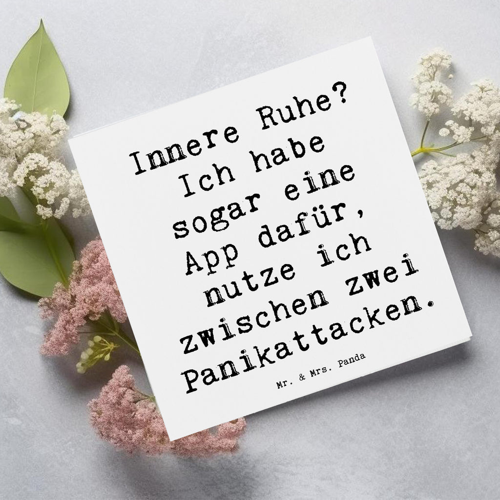 Deluxe Karte Spruch Innere Ruhe Karte, Grußkarte, Klappkarte, Einladungskarte, Glückwunschkarte, Hochzeitskarte, Geburtstagskarte, Hochwertige Grußkarte, Hochwertige Klappkarte