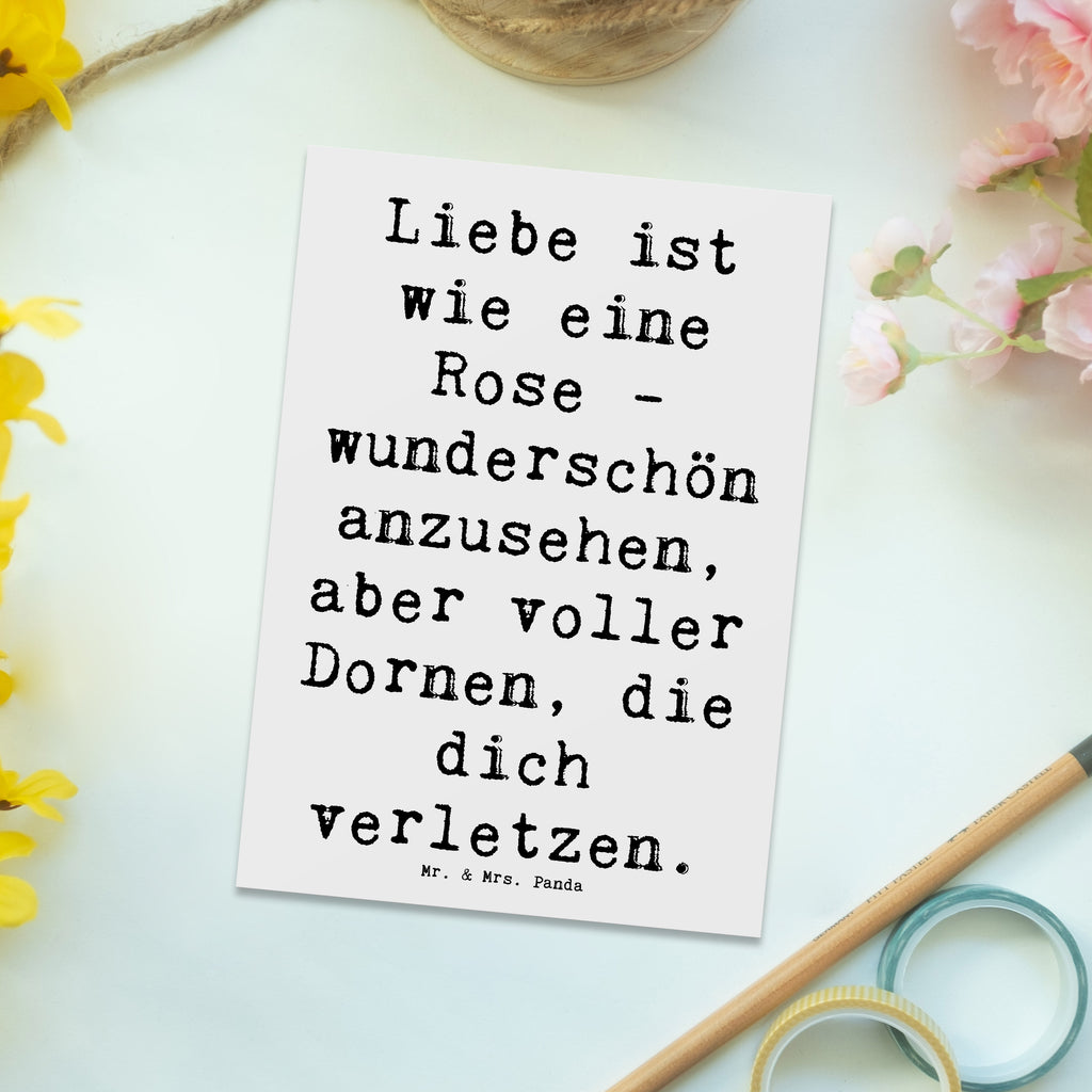 Postkarte Spruch Rose Herzschmerz Postkarte, Karte, Geschenkkarte, Grußkarte, Einladung, Ansichtskarte, Geburtstagskarte, Einladungskarte, Dankeskarte, Ansichtskarten, Einladung Geburtstag, Einladungskarten Geburtstag