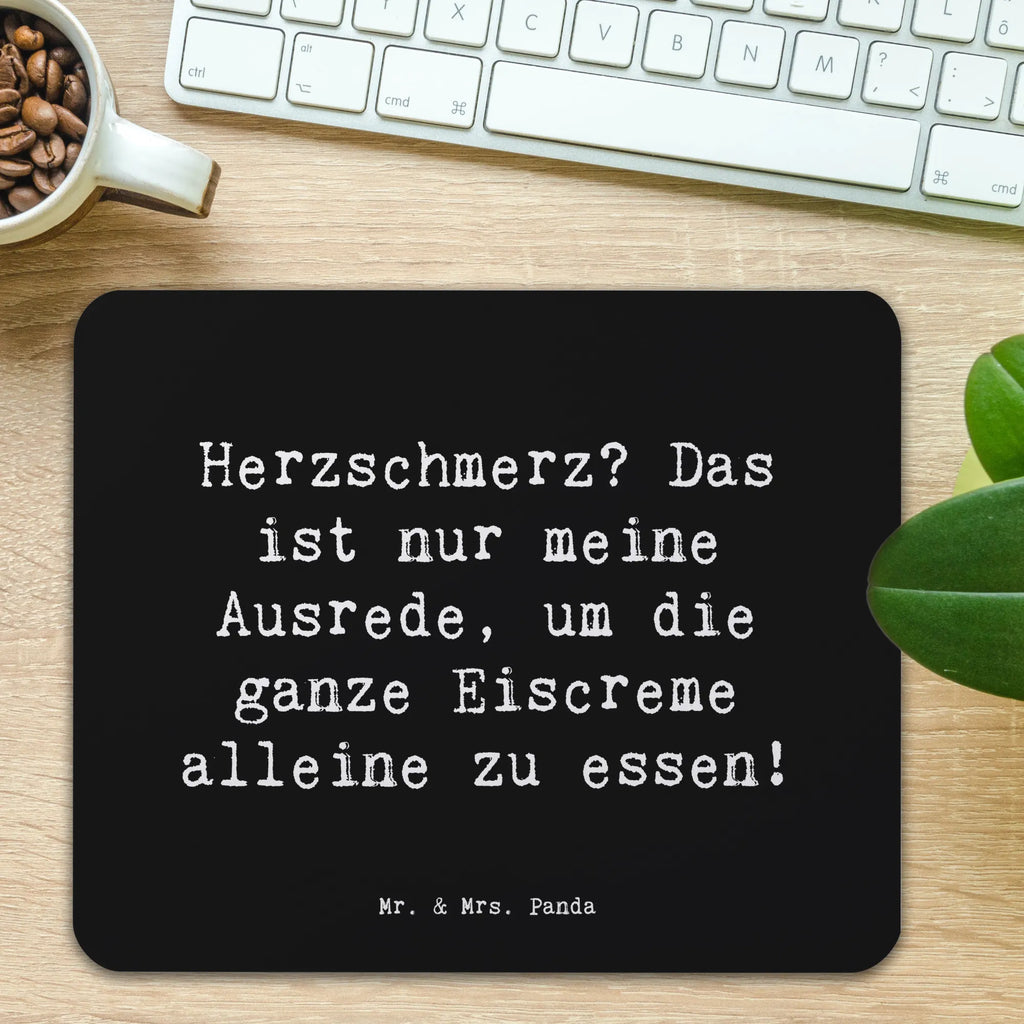 Mauspad Spruch Herzschmerz Eiscreme Mousepad, Computer zubehör, Büroausstattung, PC Zubehör, Arbeitszimmer, Mauspad, Einzigartiges Mauspad, Designer Mauspad, Mausunterlage, Mauspad Büro