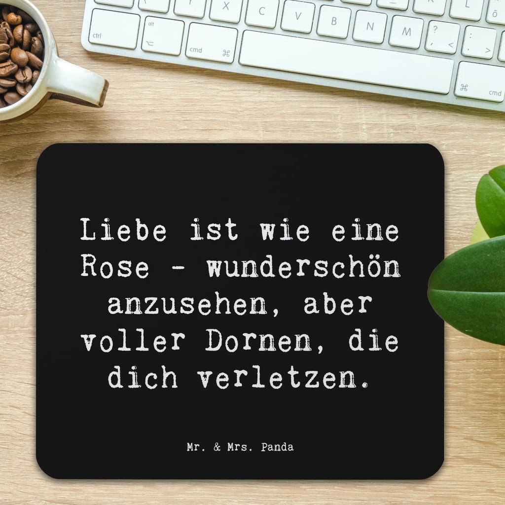 Mauspad Spruch Rose Herzschmerz Mousepad, Computer zubehör, Büroausstattung, PC Zubehör, Arbeitszimmer, Mauspad, Einzigartiges Mauspad, Designer Mauspad, Mausunterlage, Mauspad Büro