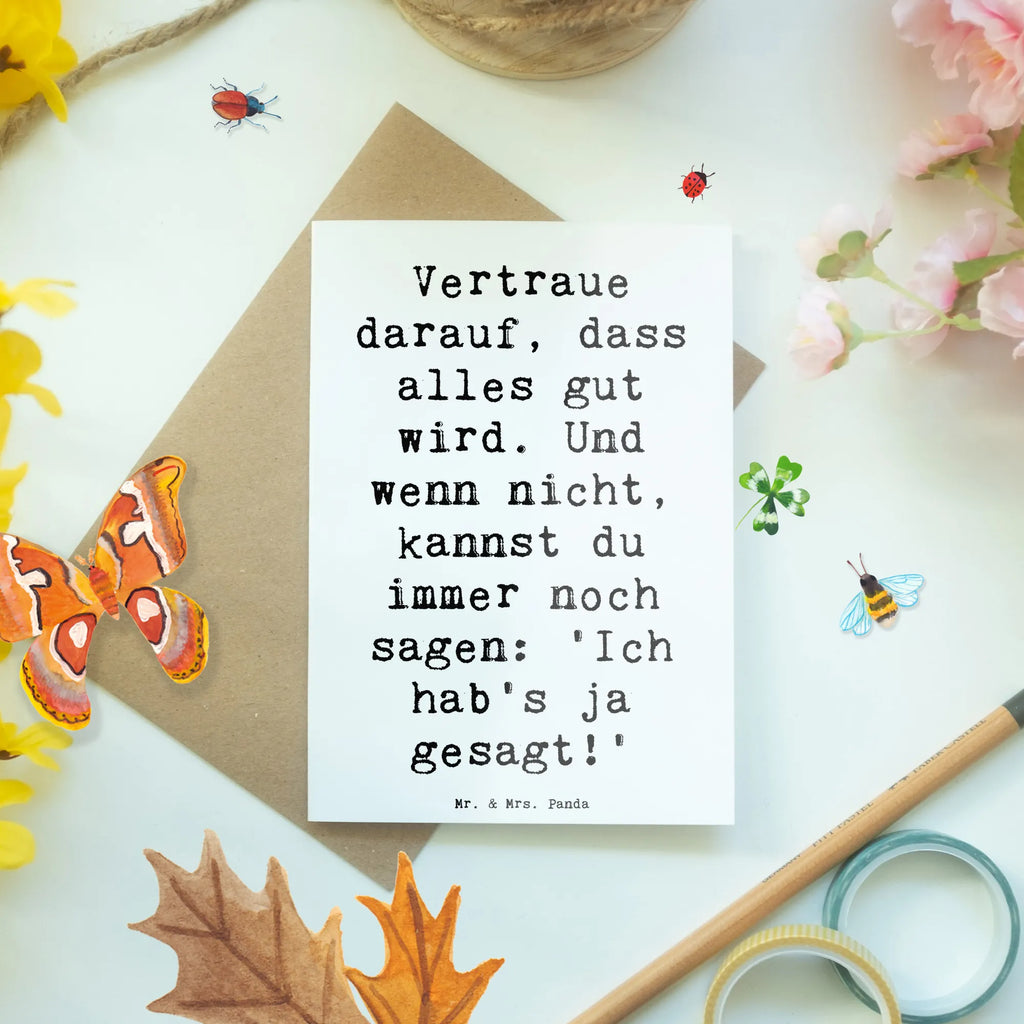 Grußkarte Spruch Schutz & Vertrauen Grußkarte, Klappkarte, Einladungskarte, Glückwunschkarte, Hochzeitskarte, Geburtstagskarte, Karte, Ansichtskarten