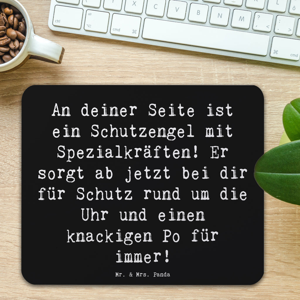 Mauspad Spruch Schutz Schutzengel Mousepad, Computer zubehör, Büroausstattung, PC Zubehör, Arbeitszimmer, Mauspad, Einzigartiges Mauspad, Designer Mauspad, Mausunterlage, Mauspad Büro