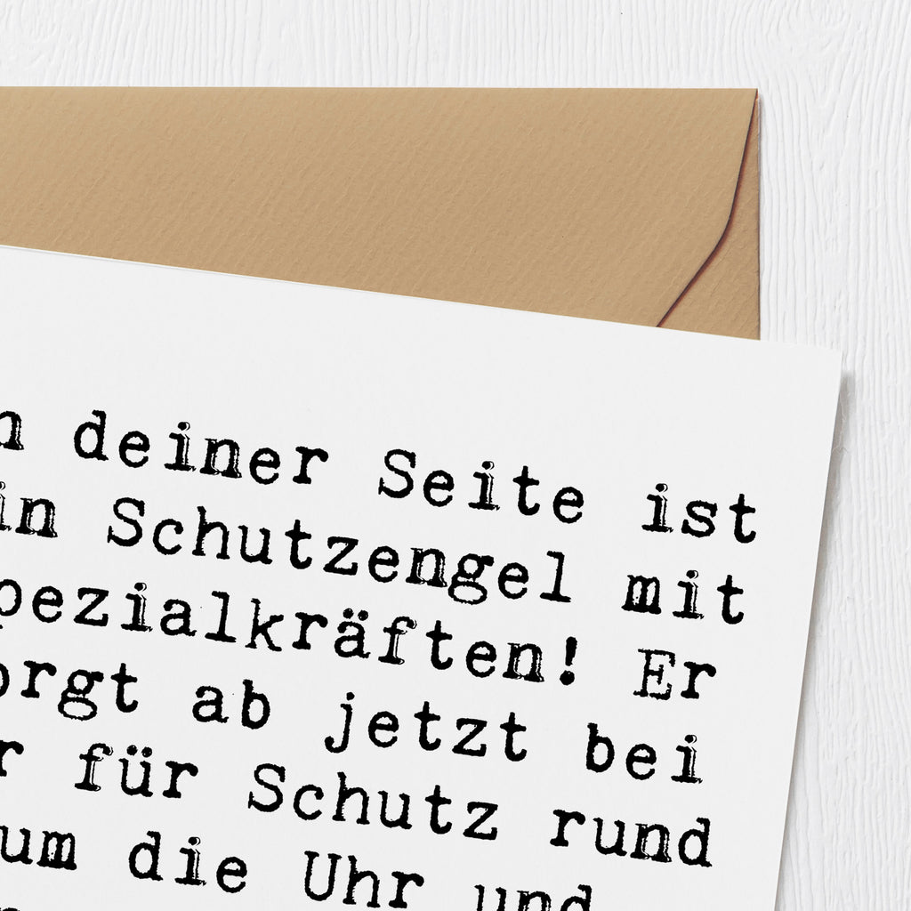 Deluxe Karte Spruch Schutz Schutzengel Karte, Grußkarte, Klappkarte, Einladungskarte, Glückwunschkarte, Hochzeitskarte, Geburtstagskarte, Hochwertige Grußkarte, Hochwertige Klappkarte