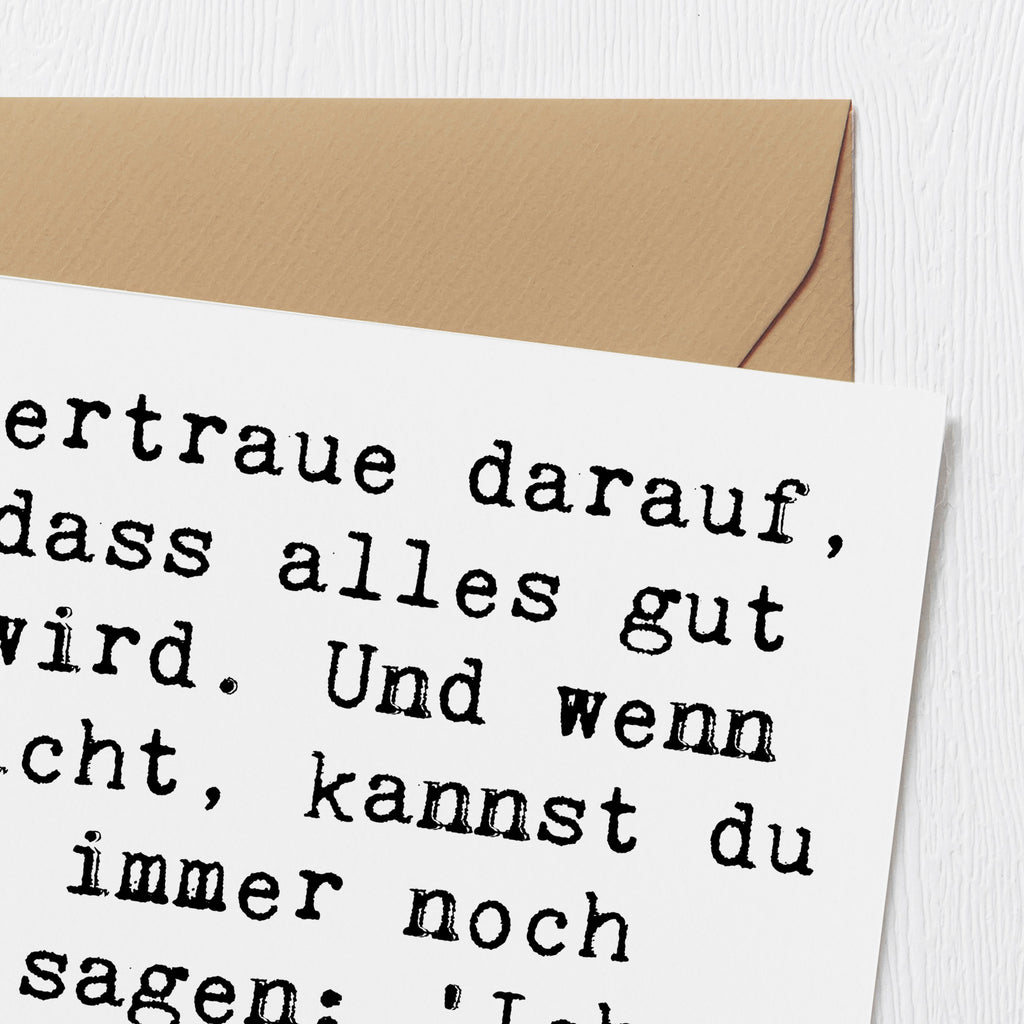 Deluxe Karte Spruch Schutz & Vertrauen Karte, Grußkarte, Klappkarte, Einladungskarte, Glückwunschkarte, Hochzeitskarte, Geburtstagskarte, Hochwertige Grußkarte, Hochwertige Klappkarte