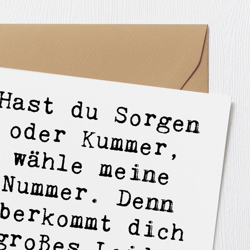 Deluxe Karte Spruch Schutz Rufnummer Karte, Grußkarte, Klappkarte, Einladungskarte, Glückwunschkarte, Hochzeitskarte, Geburtstagskarte, Hochwertige Grußkarte, Hochwertige Klappkarte