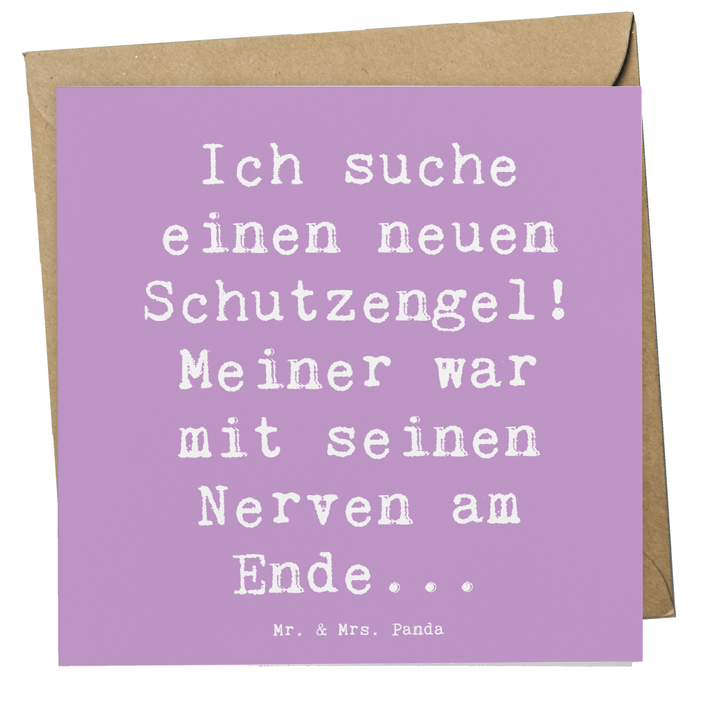 Deluxe Karte Spruch Neuer Schutz Karte, Grußkarte, Klappkarte, Einladungskarte, Glückwunschkarte, Hochzeitskarte, Geburtstagskarte, Hochwertige Grußkarte, Hochwertige Klappkarte