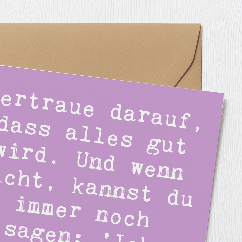 Deluxe Karte Spruch Schutz & Vertrauen Karte, Grußkarte, Klappkarte, Einladungskarte, Glückwunschkarte, Hochzeitskarte, Geburtstagskarte, Hochwertige Grußkarte, Hochwertige Klappkarte