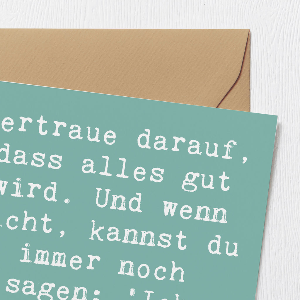 Deluxe Karte Spruch Schutz & Vertrauen Karte, Grußkarte, Klappkarte, Einladungskarte, Glückwunschkarte, Hochzeitskarte, Geburtstagskarte, Hochwertige Grußkarte, Hochwertige Klappkarte