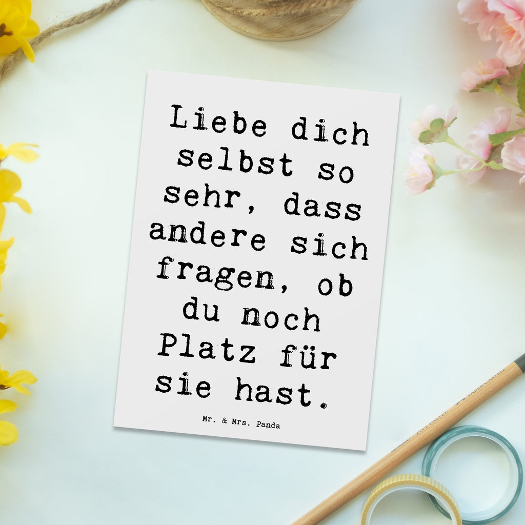 Postkarte Spruch Selbstakzeptanz Liebe Postkarte, Karte, Geschenkkarte, Grußkarte, Einladung, Ansichtskarte, Geburtstagskarte, Einladungskarte, Dankeskarte, Ansichtskarten, Einladung Geburtstag, Einladungskarten Geburtstag