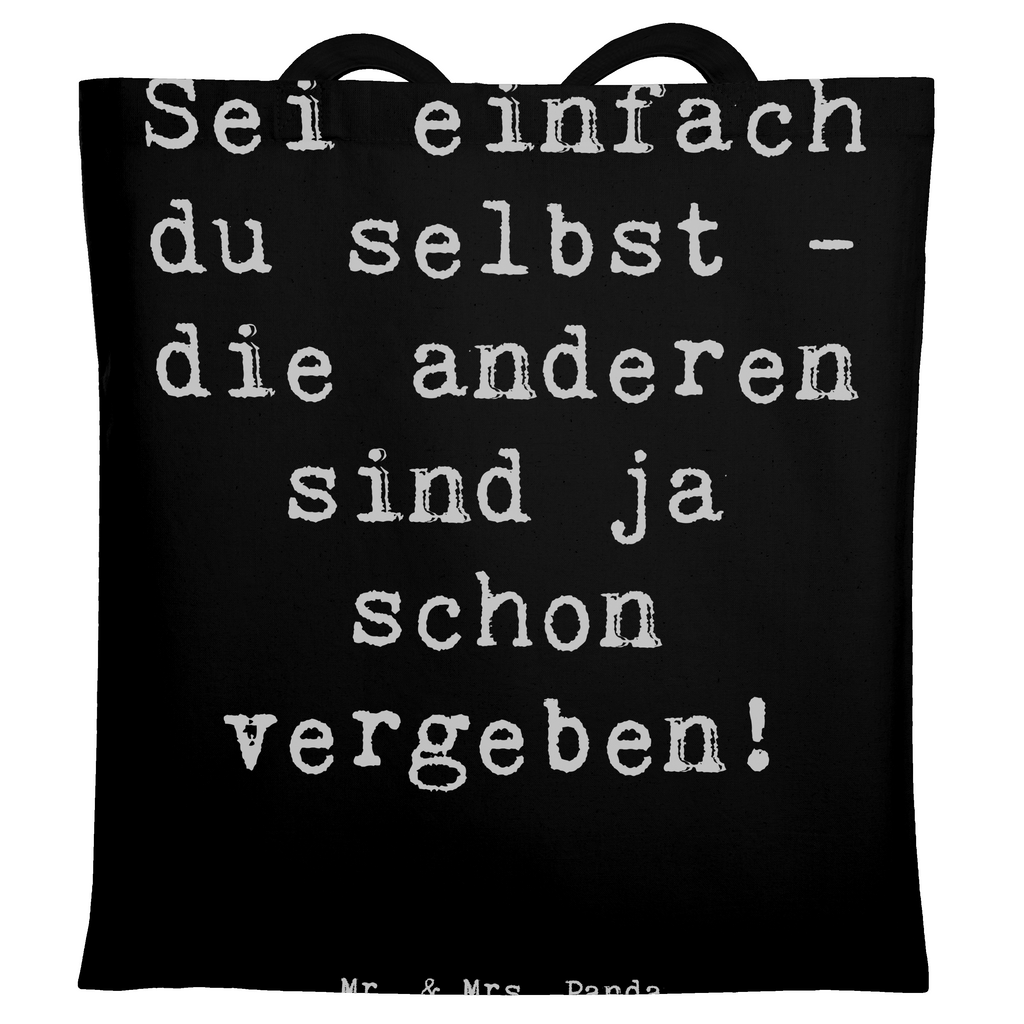 Tragetasche Spruch Selbstakzeptanz Einzigartig Beuteltasche, Beutel, Einkaufstasche, Jutebeutel, Stoffbeutel, Tasche, Shopper, Umhängetasche, Strandtasche, Schultertasche, Stofftasche, Tragetasche, Badetasche, Jutetasche, Einkaufstüte, Laptoptasche