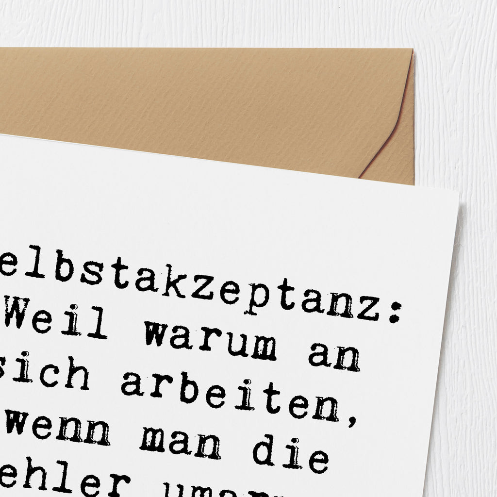 Deluxe Karte Spruch Selbstakzeptanz Umarmen Karte, Grußkarte, Klappkarte, Einladungskarte, Glückwunschkarte, Hochzeitskarte, Geburtstagskarte, Hochwertige Grußkarte, Hochwertige Klappkarte