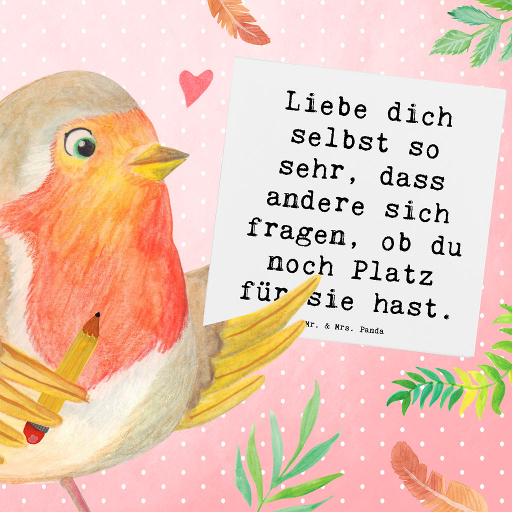 Deluxe Karte Spruch Selbstakzeptanz Liebe Karte, Grußkarte, Klappkarte, Einladungskarte, Glückwunschkarte, Hochzeitskarte, Geburtstagskarte, Hochwertige Grußkarte, Hochwertige Klappkarte