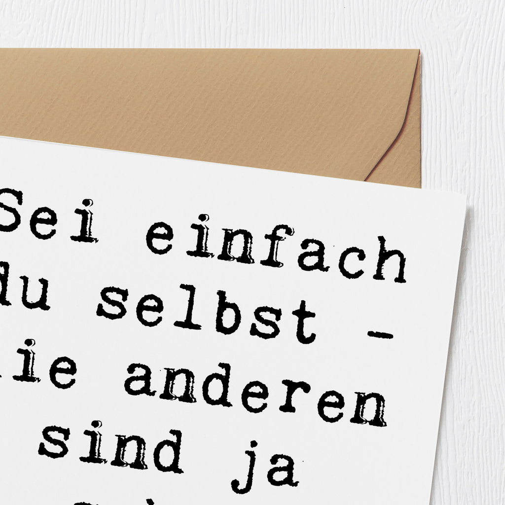 Deluxe Karte Spruch Selbstakzeptanz Einzigartig Karte, Grußkarte, Klappkarte, Einladungskarte, Glückwunschkarte, Hochzeitskarte, Geburtstagskarte, Hochwertige Grußkarte, Hochwertige Klappkarte