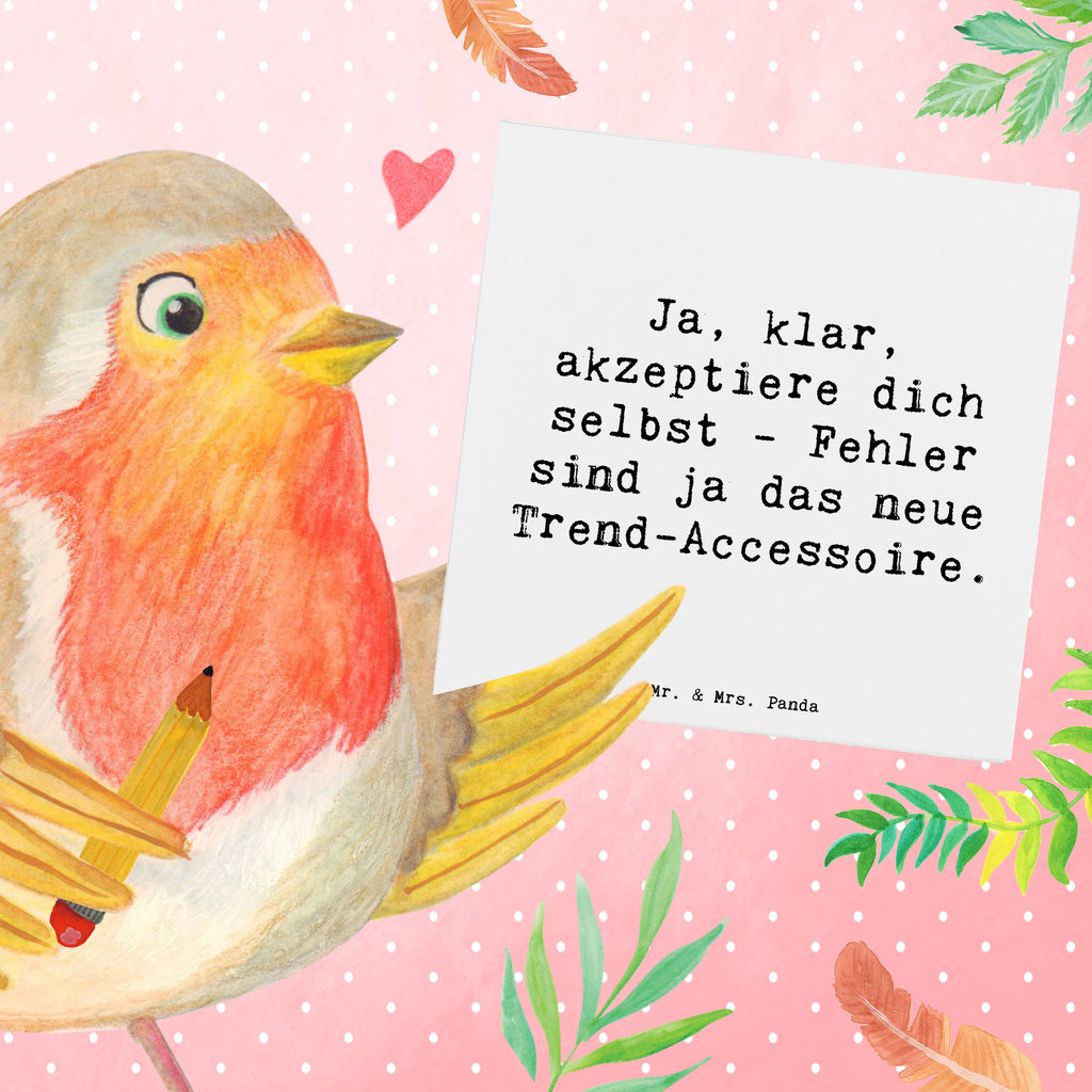 Deluxe Karte Spruch Selbstakzeptanz Trend Karte, Grußkarte, Klappkarte, Einladungskarte, Glückwunschkarte, Hochzeitskarte, Geburtstagskarte, Hochwertige Grußkarte, Hochwertige Klappkarte