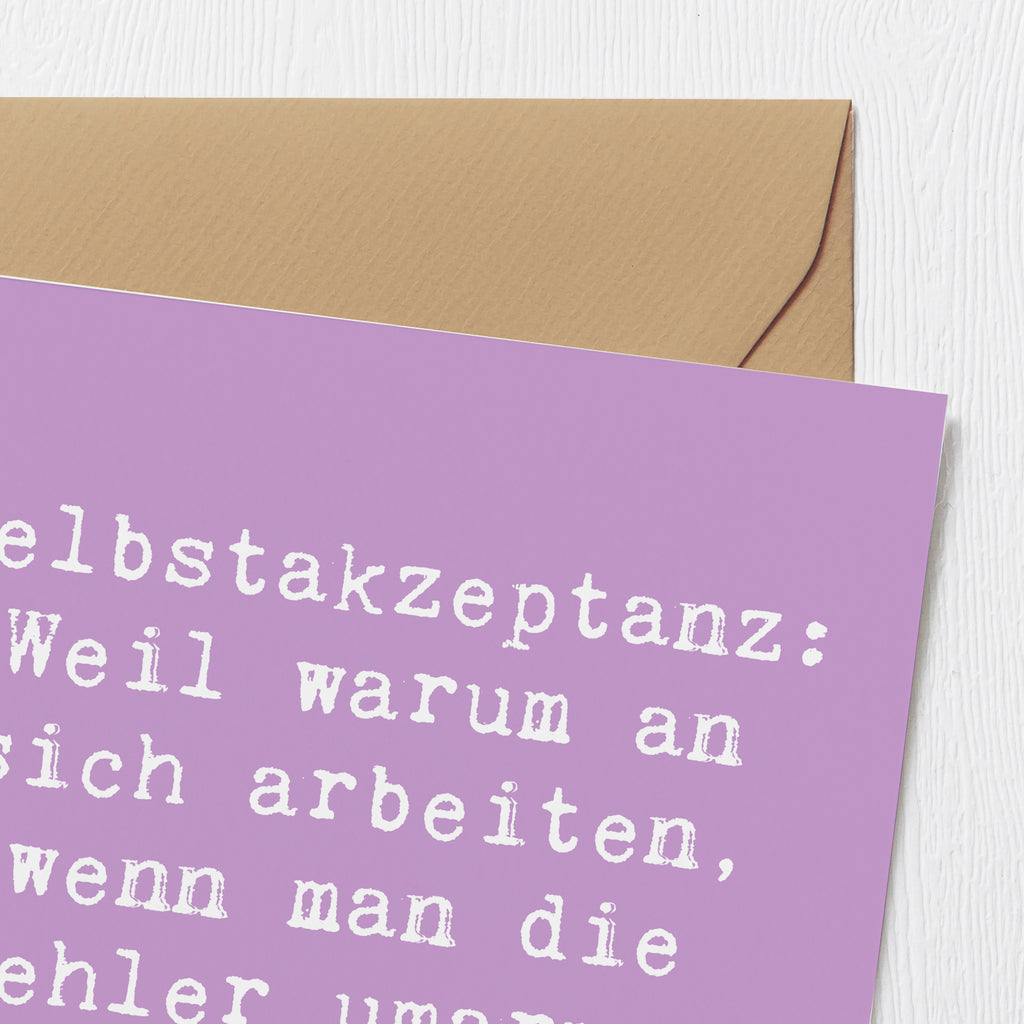 Deluxe Karte Spruch Selbstakzeptanz Umarmen Karte, Grußkarte, Klappkarte, Einladungskarte, Glückwunschkarte, Hochzeitskarte, Geburtstagskarte, Hochwertige Grußkarte, Hochwertige Klappkarte