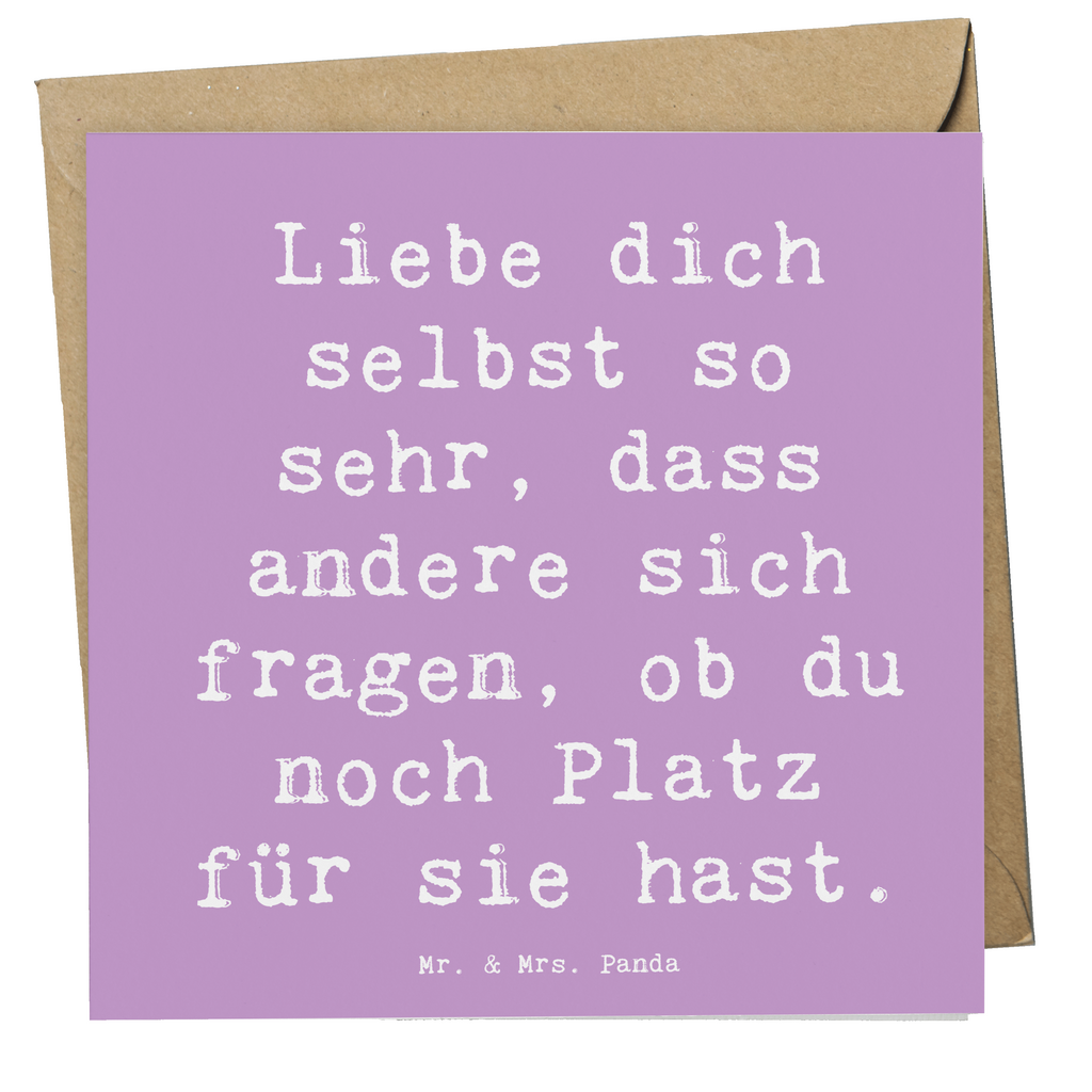 Deluxe Karte Spruch Selbstakzeptanz Liebe Karte, Grußkarte, Klappkarte, Einladungskarte, Glückwunschkarte, Hochzeitskarte, Geburtstagskarte, Hochwertige Grußkarte, Hochwertige Klappkarte