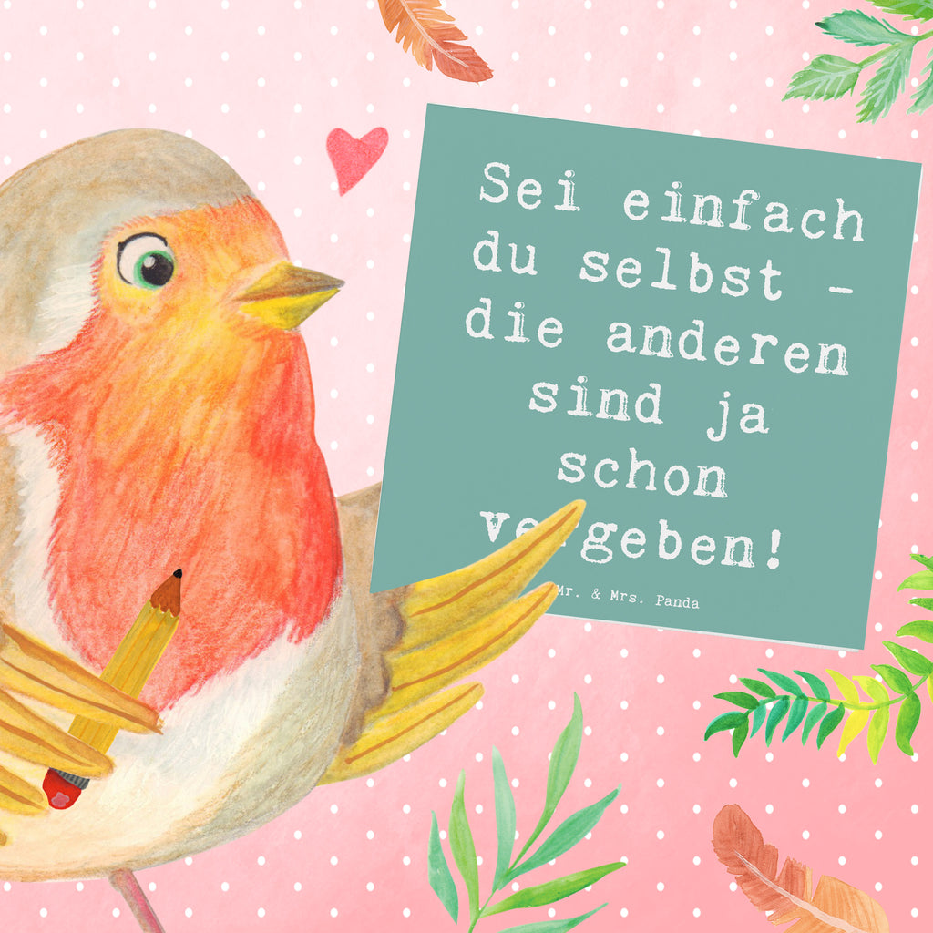 Deluxe Karte Spruch Selbstakzeptanz Einzigartig Karte, Grußkarte, Klappkarte, Einladungskarte, Glückwunschkarte, Hochzeitskarte, Geburtstagskarte, Hochwertige Grußkarte, Hochwertige Klappkarte