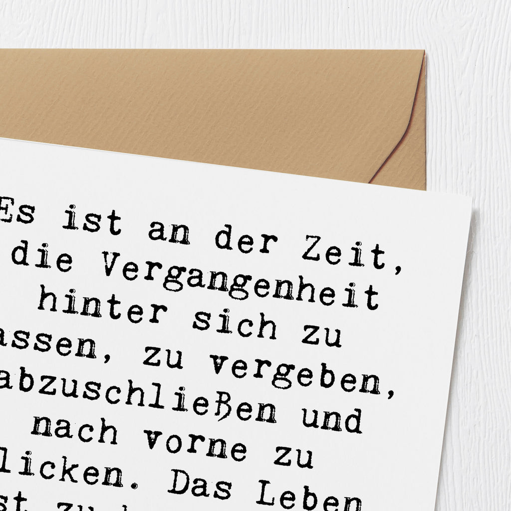 Deluxe Karte Spruch Vergebung und Zukunft Karte, Grußkarte, Klappkarte, Einladungskarte, Glückwunschkarte, Hochzeitskarte, Geburtstagskarte, Hochwertige Grußkarte, Hochwertige Klappkarte