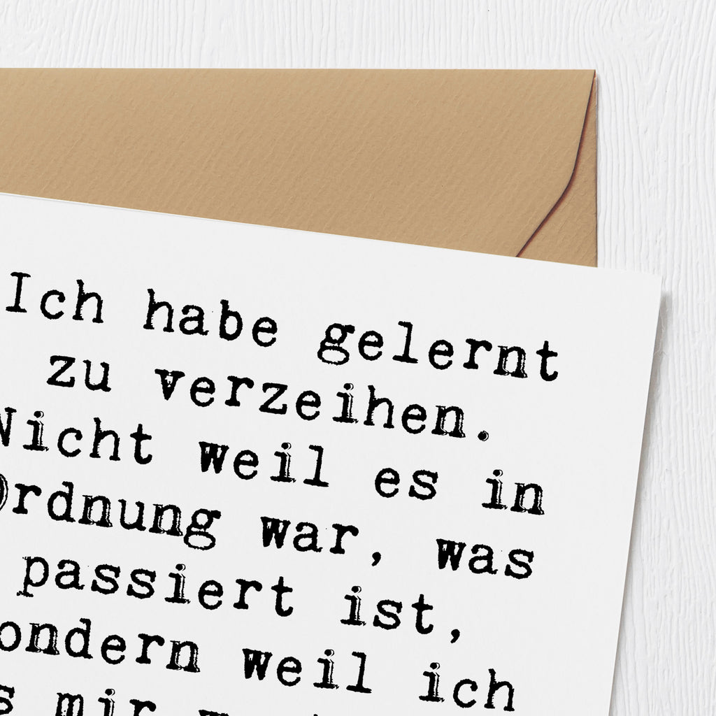 Deluxe Karte Spruch Vergebung und Neubeginn Karte, Grußkarte, Klappkarte, Einladungskarte, Glückwunschkarte, Hochzeitskarte, Geburtstagskarte, Hochwertige Grußkarte, Hochwertige Klappkarte