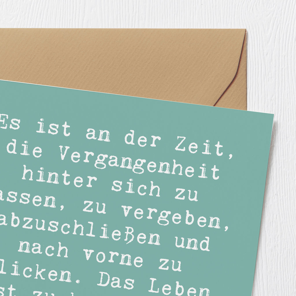 Deluxe Karte Spruch Vergebung und Zukunft Karte, Grußkarte, Klappkarte, Einladungskarte, Glückwunschkarte, Hochzeitskarte, Geburtstagskarte, Hochwertige Grußkarte, Hochwertige Klappkarte