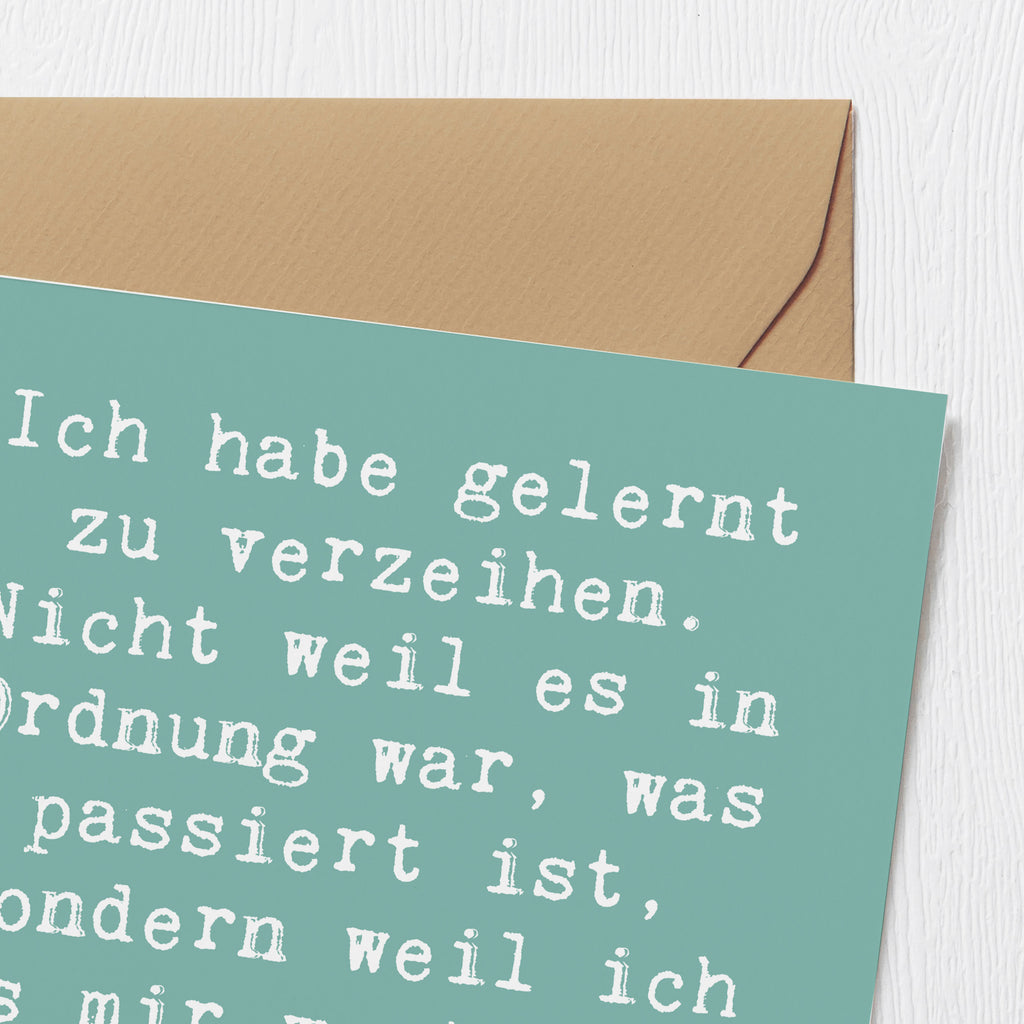 Deluxe Karte Spruch Vergebung und Neubeginn Karte, Grußkarte, Klappkarte, Einladungskarte, Glückwunschkarte, Hochzeitskarte, Geburtstagskarte, Hochwertige Grußkarte, Hochwertige Klappkarte