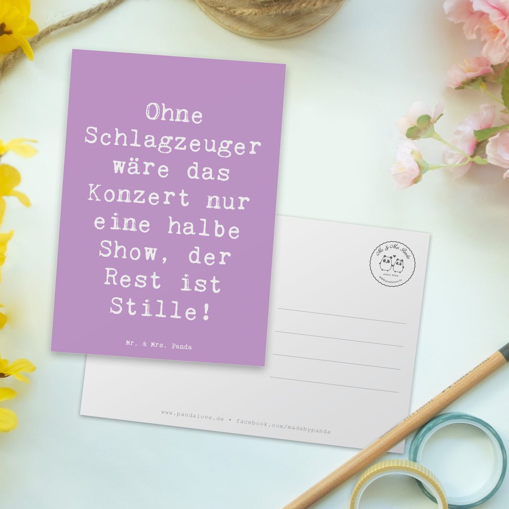 Postkarte Ohne Schlagzeuger wäre das Konzert nur eine halbe Show – der Rest ist Stille! Postkarte, Karte, Geschenkkarte, Grußkarte, Einladung, Ansichtskarte, Geburtstagskarte, Einladungskarte, Dankeskarte, Ansichtskarten, Einladung Geburtstag, Einladungskarten Geburtstag, Instrumente, Geschenke Musiker, Musikliebhaber