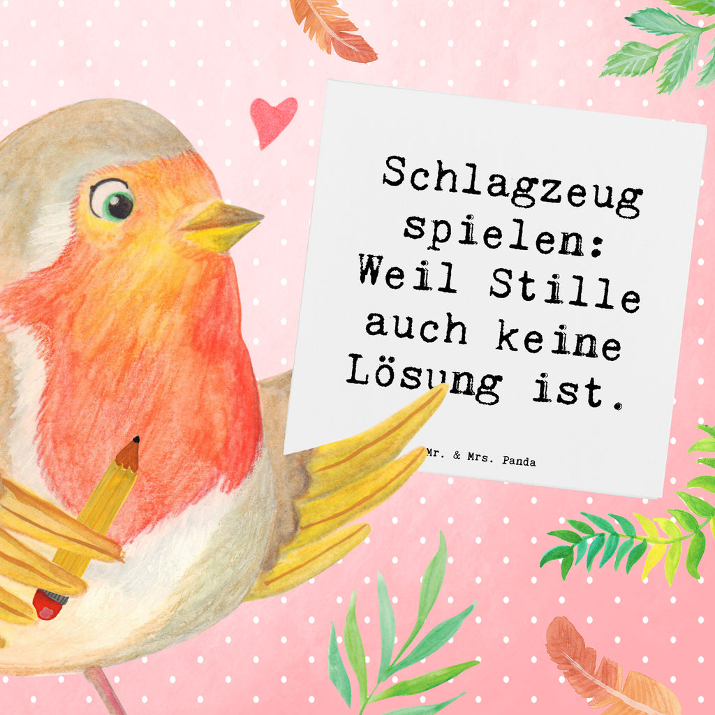 Deluxe Karte Spruch Schlagzeug Magie Karte, Grußkarte, Klappkarte, Einladungskarte, Glückwunschkarte, Hochzeitskarte, Geburtstagskarte, Hochwertige Grußkarte, Hochwertige Klappkarte, Instrumente, Geschenke Musiker, Musikliebhaber